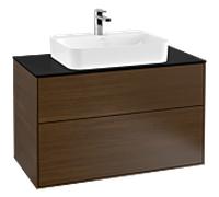 Villeroy und Boch Finion Villeroy und Boch G35200GN 100x60.3cm, emotion, plaque de finition noir mat, placage noyer