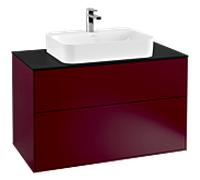 Villeroy und Boch Finion Villeroy und Boch G35200HB 100x60,3cm, Emotion, plaque de finition noir mat, Peony Matt