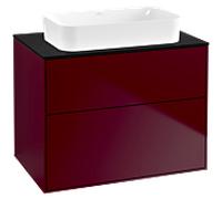 Villeroy und Boch Finion Villeroy und Boch G63200HB 80x60.3x50.1mm, éclairage mural, Verre Noir Mat, Peony Matt