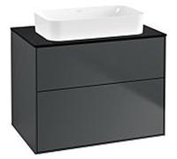 Villeroy und Boch Finion Villeroy und Boch G63200HG 80x60.3x50.1mm, éclairage mural, Verre Noir Mat, Midnight Blue Matt Lacquer
