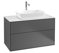 Villeroy et Boch Finion Villeroy et Boch G76100GK 100x60,3cm, Emotion, plaque de finition blanc mat, anthracite mat