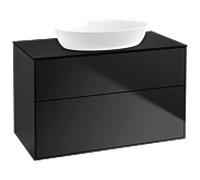 Villeroy und Boch Finion Villeroy und Boch GA0200PD 100x60.3cm, Emotion, plaque de recouvrement noir mat, laqué noir mat