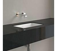 Villeroy und Boch Loop & friends 4A5600RW sans rangée de trous pour robinetterie, avec trop-plein, 45 x 28 cm, blanc pierre C-plus