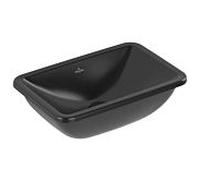 Villeroy und Boch Loop & friends 4A5600S5 sans rangée de trous pour robinetterie, avec trop-plein, 45 x 28 cm, Ebony C-plus