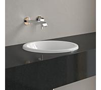 Villeroy und Boch Loop & friends 4A590101 rond, sans rangée de trous pour robinetterie, sans trop-plein, Ø 39 cm, blanc