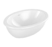Villeroy und Boch Loop & friends 4A610101 ovale, sans plate-forme de trou pour robinet, sans trop-plein, 50,5 x 36 cm, blanc