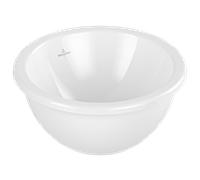 Villeroy und Boch Loop & friends lavabo à encastrer 4A5901R1 rond, sans trou pour robinet, sans trop-plein, Ø 39 cm, blanc C-plus