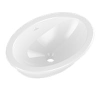 Villeroy und Boch Loop & friends lavabo à encastrer 4A6201R1 ovale, sans plate-forme de trou pour robinet, sans trop-plein, 57 x 41 cm, blanc C-plus