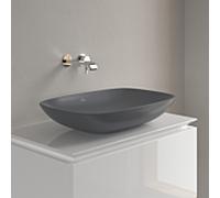 Villeroy et Boch Loop & friends vasque à poser 4A5000i4 62x42cm, sans banc de robinetterie, avec trop-plein, graphite C-plus