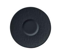 VILLEROY ET BOCH MANUFACT.ROCK NOIR*SOUS-TASSE A CAFE AU LAIT 17CM*N *