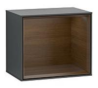 Villeroy et Boch module d' Finion F590GNHG 41.8x35.6x27cm, station de charge, étagère Walnut Veneer , Midnight Blue Matt Lacquer