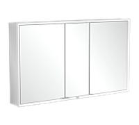 Villeroy und Boch My View Now Armoire de toilette à encastrer A4561300 130 x 75 x 16,8 cm, éclairage LED, 3 portes, avec interrupteur à capteur