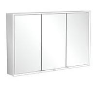 Villeroy und Boch My View Now Armoire de toilette à encastrer A4581200 120 x 75 x 16,8 cm, éclairage LED, 3 portes, avec interrupteur marche / arrêt