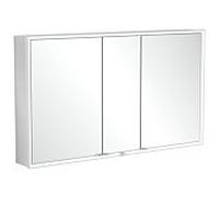 Villeroy und Boch My View Now Armoire de toilette à encastrer A4581300 130 x 75 x 16,8 cm, éclairage LED, 3 portes, avec interrupteur marche / arrêt