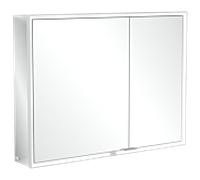 Villeroy und Boch My View Now Armoire de toilette A4571000 100 x 75 x 16,8 cm, éclairage LED, 2 portes, interrupteur marche / arrêt