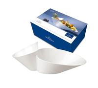 Villeroy et Boch - NewWave Eye-Catcher double bol, 49 x 27 cm, porcelaine premium, passe au lave-vaisselle et au micro-ondes, blanc