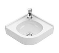 Villeroy und Boch O.NOVO Compact coin lave-mains 731033R1 longueur de pied 32 cm, trou de robinetterie 2000 , sans trop-plein, blanc C-plus