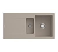 Villeroy und Boch Siluet évier 333701AM avec garniture de vidage et commande manuelle, amande