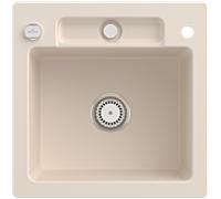 Villeroy und Boch Siluet évier 334502FU avec garniture de vidage et actionnement excentrique, ivoire