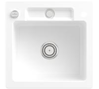 Villeroy und Boch Siluet évier 334502R1 avec garniture de vidage et actionnement excentrique, blanc