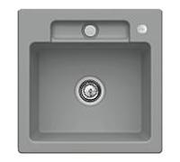 Villeroy und Boch Siluet évier 334502SL avec garniture de vidage et actionnement excentrique, Pierre
