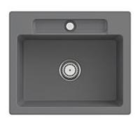 Villeroy und Boch Siluet évier 334601SL avec garniture de vidage et commande manuelle, pierre