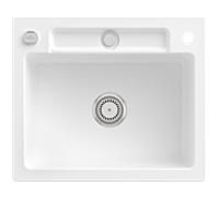 Villeroy und Boch Siluet évier 334602R1 avec garniture de vidage et actionnement excentrique, blanc