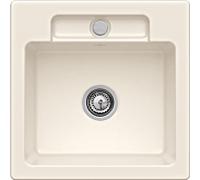 Villeroy und Boch Siluet évier à chasse d'eau 33452FKR avec garniture de vidage et actionnement excentrique, Crema