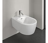 Villeroy et Boch Skyla Bidet 44820001 37x53cm, pour robinet monotrou, avec trop-plein, Blanc Alpin