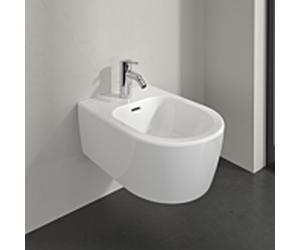 Villeroy et Boch Skyla Bidet 44820001 37x53cm, pour robinet monotrou, avec trop-plein, Blanc Alpin