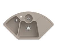 Villeroy und Boch Solo évier d'angle d'angle 670801AM garniture de vidange , fonctionnement manuel, restes de cuve, amande