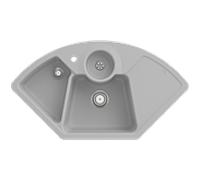 Villeroy und Boch Solo évier d'angle d'angle 670801SM garniture de vidange , fonctionnement manuel, restes de bol, vapeur
