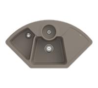Villeroy und Boch Solo évier d'angle d'angle 670801TR garniture de vidange , fonctionnement manuel, restes de cuvette, Bois