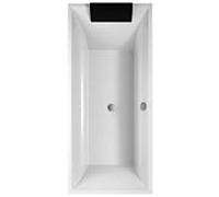 Villeroy und Boch Squaro baignoire rectangulaire UBQ170SQR2V-01 170x75cm, blanc , drain au milieu