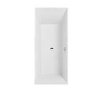 Villeroy et Boch Squaro baignoire rectangulaire UBQ180SQS2V-01 179,4x79,4cm, drain au milieu, blanc