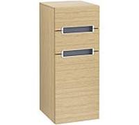Villeroy und Boch Subway 2.0 armoire latérale A7130RVJ 35,6x85,7cm, droite, poignée argent mat, gris argent, chêne nordique