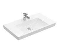 Villeroy et Boch Subway 2.0 Lavabo pour meuble meulé 80x47cm avec trou pour robinetterie avec trop plein blanc 71758g01