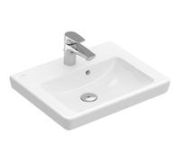 Villeroy et Boch Subway 2.0 Lave main pour meuble 50x40cm avec trou pour robinetterie avec trop plein ceramic+ Blanc 7315f0r1