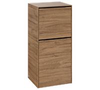 Villeroy et Boch Subway 3.0 armoire d'appoint C59501RH 40x86x36,2cm, charnière à droite / poignée Volcano noir, chêne kansas