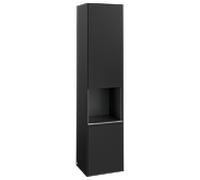 Villeroy und Boch Subway 3. 1930 C58800VL 40x171x36.2cm, charnière gauche / poignée aluminium brillant, noir volcan