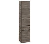 Villeroy & Boch Subway 3.0 - Armoire avec 2 portes & 1 tiroir coulissant & charnières à gauche 400x1710x362mm chêne pierre/chêne pierre
