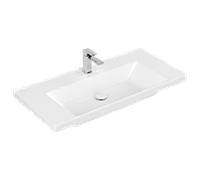 Villeroy et Boch Subway 3.0 lavabo 4A70A2RW 100x47cm, avec 2000 trou du robinet / sans trop - plein, pierre blanche C-plus