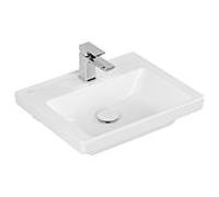 Villeroy und Boch Subway 3. 1930 lave-mains 4370FGRW 50x40cm, avec trou pour robinetterie / sans trop-plein, pierre blanche C-plus