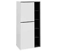Villeroy und Boch Subway 3. 1930 C59801VE 57,4x120x36,2 cm, charnière gauche / poignée Volcano noir, blanc brillant