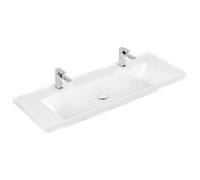 Villeroy & Boch Meuble vasque Subway 3.0 4A70D1R1 130 x 47 cm, 2 trous, sans trop-plein, blanc C-Plus