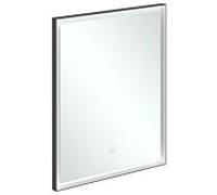 Villeroy und Boch Subway 3e 1930 Spiegel A46360BC cadre en aluminium, 60 x 75 x 4,75 cm, noir mat / blanc mat
