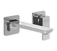 Villeroy et Boch Subway 3.0 mitigeur lavabo 2 trous TVW11200700061 bec fixe, sans garniture de vidange , montage mural, chromé