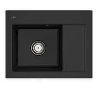 Villeroy und Boch Subway 45 Évier compact à encastrer 331200J0 Évier à encastrer à gauche, 650 x 510 mm, chromite CeramicPlus