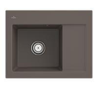 Villeroy und Boch Subway 45 Évier compact à encastrer 331200TR évier à encastrer à gauche, 650x220x510mm, bois CeramicPlus