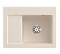 Villeroy und Boch Subway 45 Évier compact à encastrer 331300FU évier à encastrer à droite, 650x220x510mm, ivoire CeramicPlus